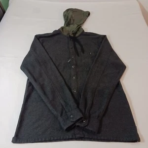 Camisa de franela Billabong Baja para hombre gris algodón con capucha camuflaje camisa abotonada talla M - Imagen 1 de 22
