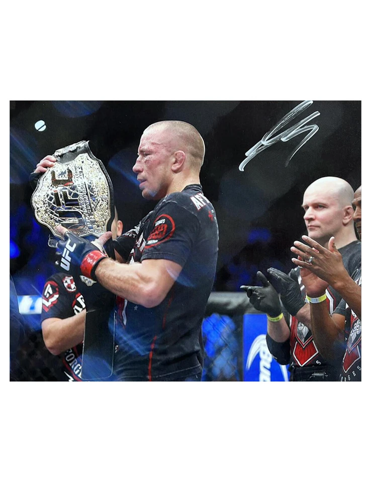 10x8" MMA / UFC Print Signed by GSP + Monopoly Events COA - Image 1 of 2