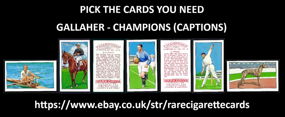 GALLAHER - CHAMPIONS (CAPTIONS) - PICK THE CARDS YOU NEED - Image 1 of 1