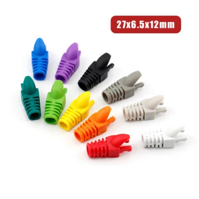 Enchufe de cable de red RJ45 tapa de arranque funda protectora enchufe de cable de conexión LAN Ethernet Foto 1 de 4