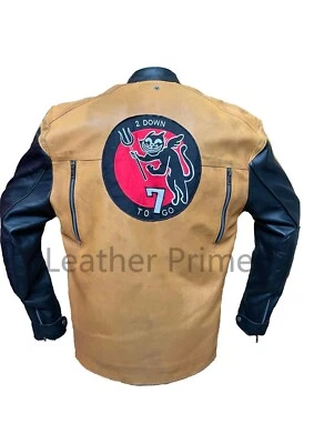 B.J Blazkowicz Wolfenstein 2 Genuine Leather Jacket Brian Bloom William Jacket - Image 1 of 4