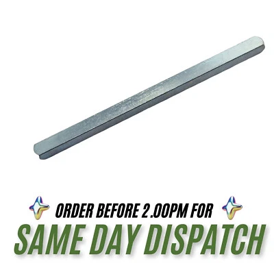 Door Handle Spindle Solid Steel 7mm x 90mm Zinc Finish, Mortice Window Knob Rod - Image 1 of 2