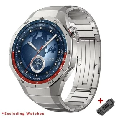 Correa de pulsera de metal titanio de lujo sin huecos para Huawei Watch GT5 GT6 Pro 46MM Foto 1 de 4