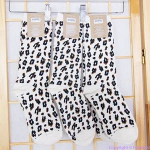 Three pairs: NEW Madewell Animal Trouser Socks, antique cream, one size fits all - Picture 1 of 15