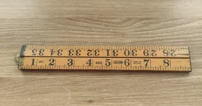 DRAPER - WOOD & BRASS - 505-  RULER 36" - Image 1 of 4