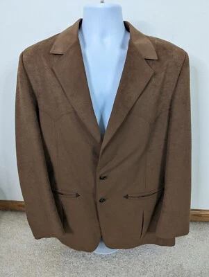Chaqueta Blazer Vintage Rancho Deluxe by Grais Para Hombre Western Imitación Gamuza Talla 46 XL Foto 1 de 3