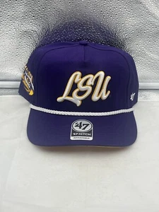 LSU Tigers NCAA '47 Brand Purple Rope Script Hitch Adjustable Hat - Picture 1 of 5
