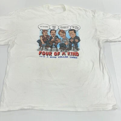 Camiseta NOS Cuello Azul Comedia Tour Y2K Vintage Tour 4 Caricaturas Talla XL Foto 1 de 4