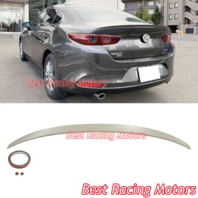 For 2019-2026 Mazda 3 4dr Sedan MS Style Rear Trunk Spoiler Wing (ABS) - Image 1 of 2