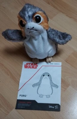Disney Star Wars Porg FurReal Hasbro Last Jedi Bird se mueve con sonidos 8 pulgadas de alto Foto 1 de 4
