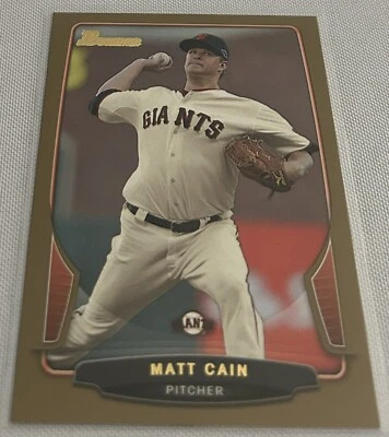 2013 Bowman Béisbol Matt Cain Gigantes de San Francisco Oro Paralelo #56 Foto 1 de 2