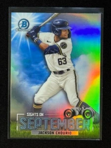 2023 Bowman - Sights on September Jackson Chourio #SOS-11 (RC) BREWERS - Picture 1 of 4