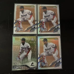 2021 Topps Chrome Lewin Diaz X-Fractor - Refractor - Base - Bowman Platinum /299 - Picture 1 of 5