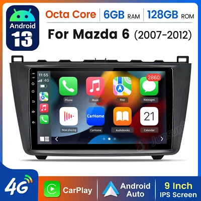 32-128GB Android 14 Autoradio Für Mazda 6 2007-2012 GPS Nav WIFI DAB+ Carplay - Bild 1 von 4
