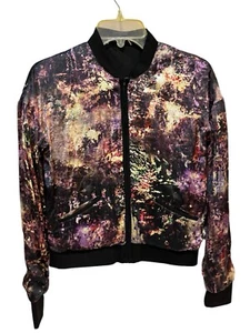 Blanc Noir Reversible Bomber Jacket Light Storm Cuffs Thumbholes Size XS - Picture 1 of 11