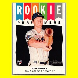 2023 Topps Heritage High Number | RP-9 Joey Wiemer RC Rookie Card Brewers - Picture 1 of 2