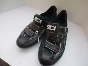 SIDI Hi-Tech Black Road Cycling Shoes EU 42 Full Vent Carbon Sole - Picture 1 of 6
