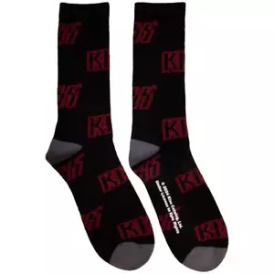 KISS - LOGO PATTERN SOCKS - BRAND NEW & LICENSED - MUSIC BAND KISSSCK08MB - Picture 1 of 1