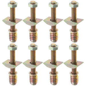 8 Set Ricambi Letto Hardware Letto Telaio Letto Parti Mezza Luna Dado Connettore Mobili - Foto 1 di 12