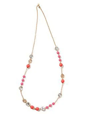 Banana Republic Mad Men Collar Bola Cristal Nuevo Sin Etiquetas 39.5 Naranja Rosa LOTE DE 20 Foto 1 de 2