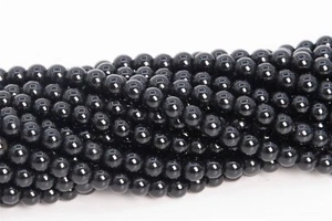 3 mm Natürliche Schwarz Achat Perlen Klasse AAA Rund Edelstein Lose Perlen 15,5 Zoll - Bild 1 von 3
