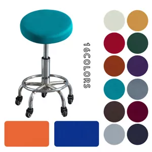 Spandex Elastic Bar Stool Covers Round Chair Seat CoverS Pub Washable Cushion ➳ - Picture 1 of 37