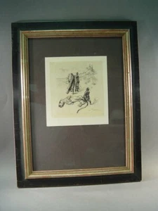 #83: Max Liebermann: Lithografie, Pferde und Menschen vor Burgkulisse, auf Japan - Bild 1 von 6