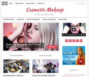 *KOSMETISCHE MAKEUP-TIPPS * schlüsselfertiges Website-Geschäft zum Verkauf mit AUTOMATISCHEM INHALT - Bild 1 von 4
