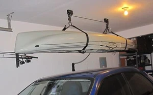 Heavy Duty Ceiling Storage Hoist Rack Pulley Garage Shed Max 40kg Kayak Canoe - Picture 1 of 7