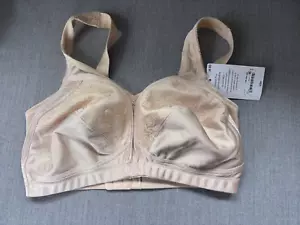 NWT Underscore Bra Beige Natural 43DD 34 DD Wirefree JC Penny's Wide Back Band - Picture 1 of 4