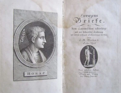 1801 HORACE WORKS in GERMAN antique  - Image 1 of 4