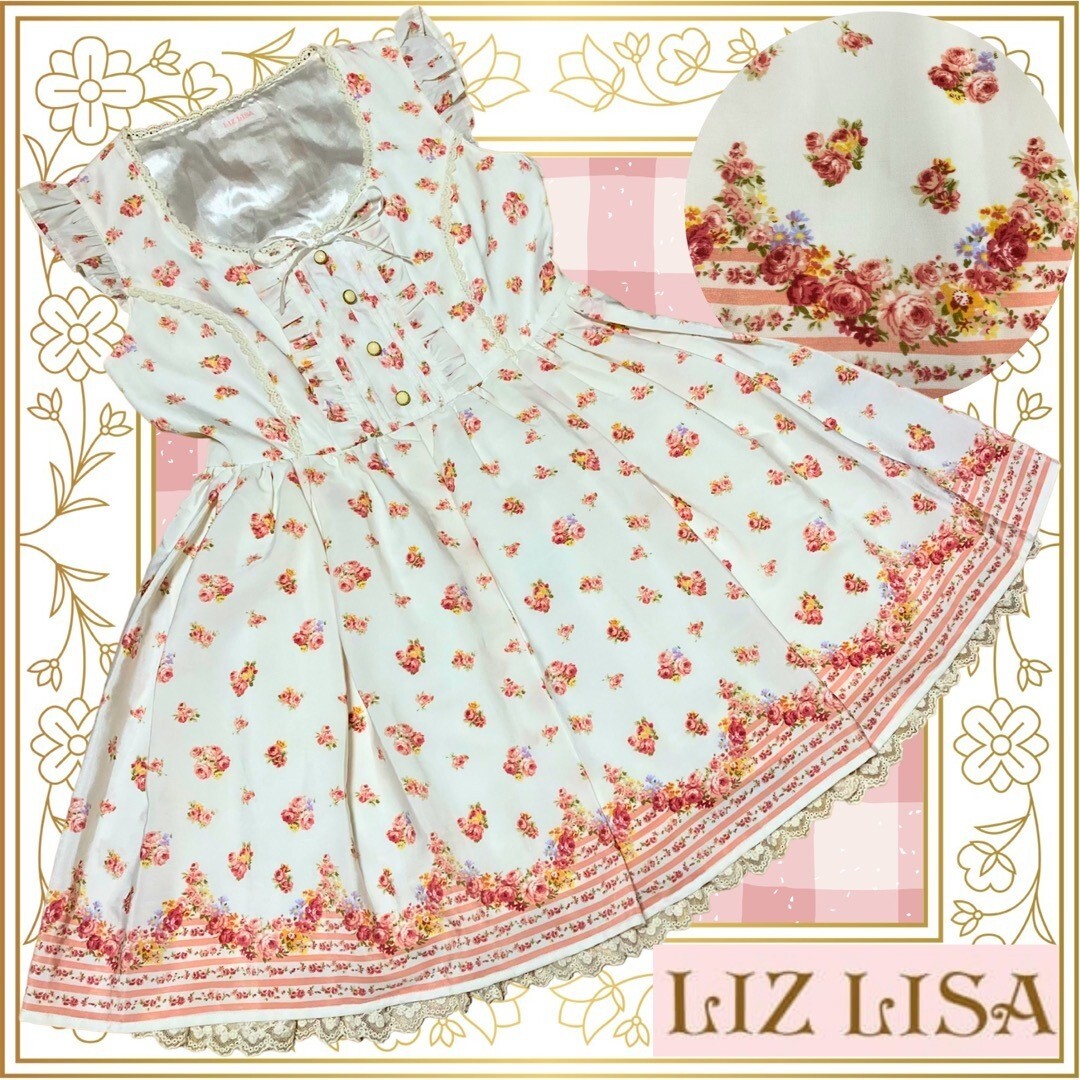 LIZ LISA　フラワープリント ノースリーブチュニック LIZLISA系 フラワープリント チュニック