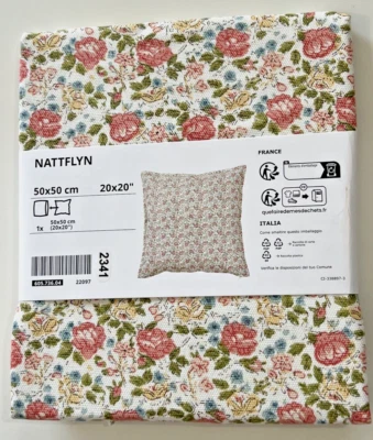 Nueva Funda Cojín Almohada Ikea NATTFLYN 20" X 20" Patrón Floral/Rosa Oscuro Foto 1 de 4