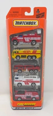 Matchbox 1998 Fire Rescue 5 Pack Gift Set Exclusive Designs New 36770 - Image 1 of 4
