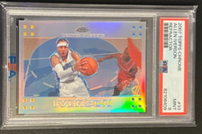 ALLEN IVERSON 2007-08 Topps Chrome Refractor 569/999 76ers Nuggets PSA 9 POP 34