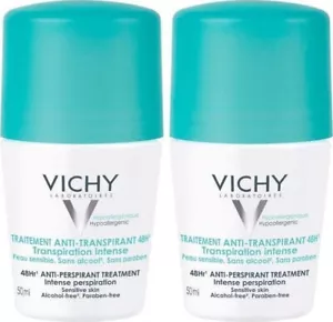 Vichy Anti-Transpirant Treatment Deodorant 48h in Roll-On 2x50ml - Picture 1 of 1