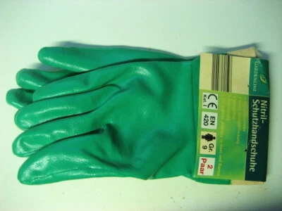 Gardenline Nitril-Schutzhandschuhe 1 Paar Gr. 9 mit Leinenstulpe - Bild 1 von 4