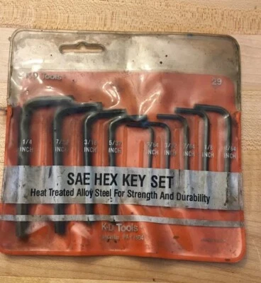 Vintage K-D Tools 9pc SAE Hex Key Set Excellent! No. 29 USA 🇺🇸 - Image 1 of 4