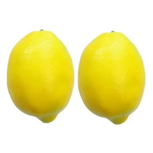 4 Pcs Artificial Yellow Lemons Lifelike Fake Fruit for Home Kitchen Party Dec... - Picture 1 of 4