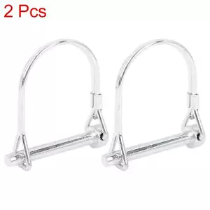 2pcs Bicycle Trailer Shaft Locking Retaining Pin Safety Coupler Pin Arch D Shape - Picture 1 of 6