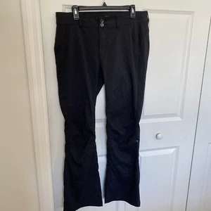 Prana Womens Black Breathe Hiking Roll up Pants Size 12 - New! RN 124977 W36 L31 - Picture 1 of 9