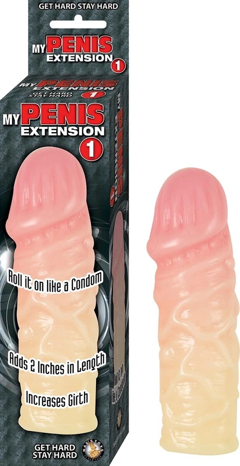 Extensión de pene realista. , Enróllalo como un condón, añade 2" de largo y circunferencia Foto 1 de 1