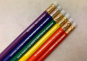 Personalisierte Bleistifte Regenbogenmischung Weihnachtsgeschenk Geburtstagsgeschenk Lehrer Schüler - Bild 1 von 1