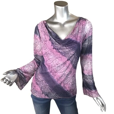 Wrapper Women's Juniors X-Large Floral Stretch Lined 90s y2k Fitted Top Pink - Image 1 of 4