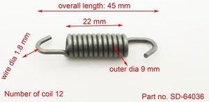 PAAR BELÄGE BREMSBACKENFEDER VORNE FÜR ENFIELD BULLET 7 ZOLL - Bild 1 von 3