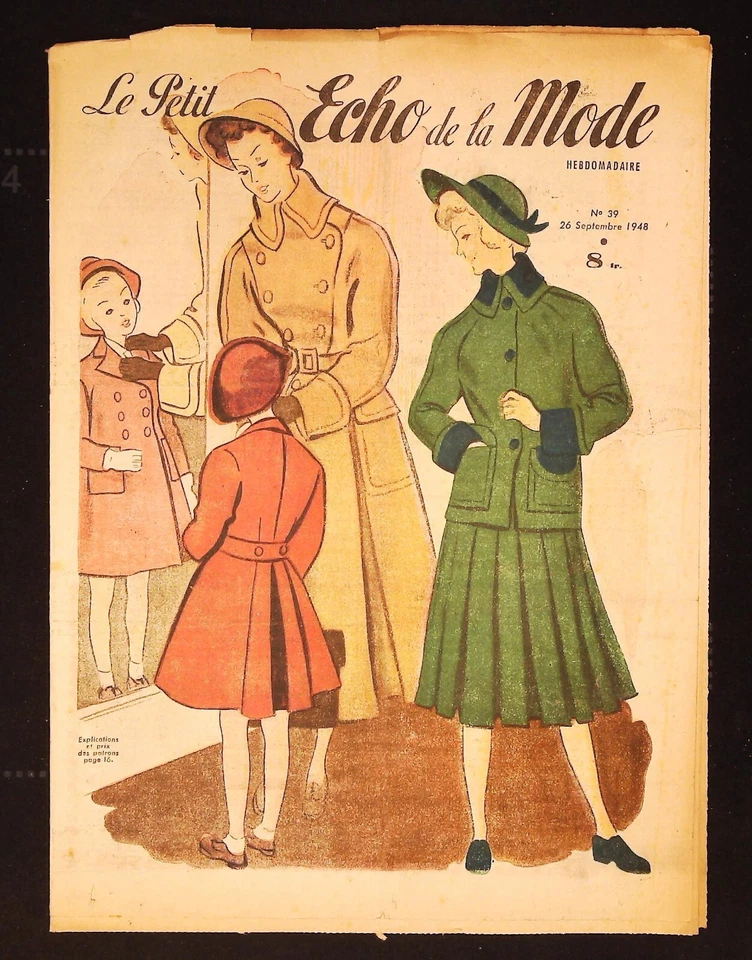 Le Petit Echo de la Mode année 1948, Ancien magazine Français N°39 - Photo 1/1