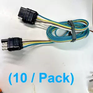 Kit de arnés de cableado plano de remolque de 30" pulgadas 4 pines para luces traseras de remolque (paquete de 10) - Imagen 1 de 3