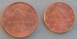 1+2 Cent Commemorative Coins Slovakia 2011 Uncirculated - Picture 1 of 1