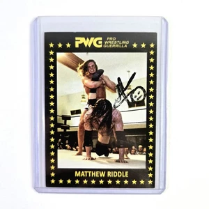 SIGNED MATT RIDDLE 2017 PWG BOLA #22 WRESTLING CARD AUTOGRAPH WWE MLW NXT - Picture 1 of 2