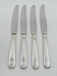 4 Wm A Rogers Oneida Everlasting Silverplate Modern Hollow Dinner Knives Wheat - Picture 1 of 5